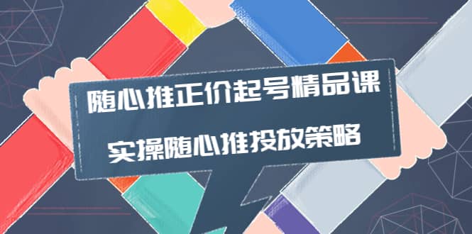 随心推正价起号精品课，实操随心推投放策略（5节课-价值298）-靠谱项目库