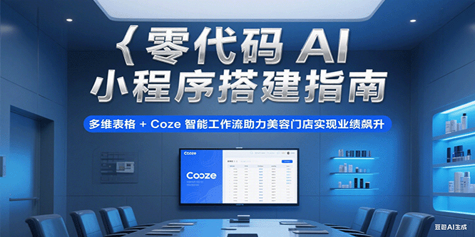 零代码AI小程序搭建指南，多维表格+Coze智能工作流助力美容门店实现业绩飙升-靠谱项目库