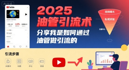 2025油管引流术，分享我是如何通过油管做引流的-靠谱项目库