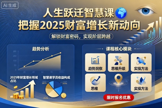 人生跃迁智慧课，把据2025财富增长新动向-靠谱项目库