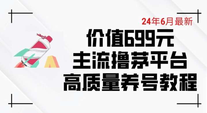 6月最新价值699的主流撸茅台平台精品养号下车攻略【揭秘】-靠谱项目库