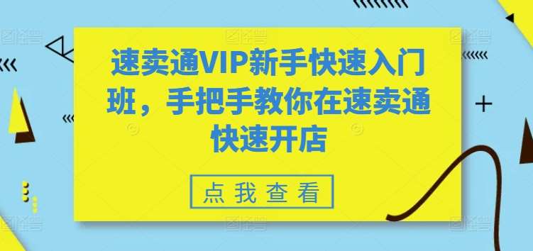速卖通VIP新手快速入门班，手把手教你在速卖通快速开店-靠谱项目库