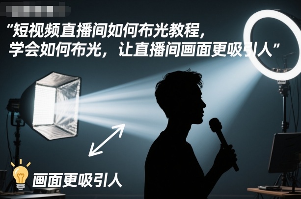 短视频直播间如何布光教程，学会如何布光，让直播间画面更吸引人-靠谱项目库