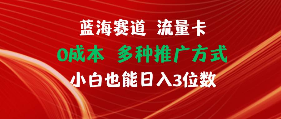 蓝海赛道 流量卡 0成本 小白也能日入三位数-靠谱项目库