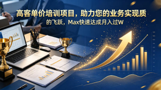 高客单价培训项目，助力您的业务实现质的飞跃，Max快速达成月入过W【原创双语字幕】-靠谱项目库
