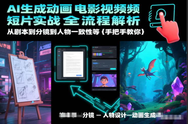 AI生成动画电影视频短片实战全流程解析，从剧本到分镜到人物一致性等手把手教你-靠谱项目库