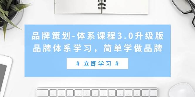 （9284期）品牌策划-体系课程3.0升级版，品牌体系学习，简单学做品牌（高清无水印）-靠谱项目库