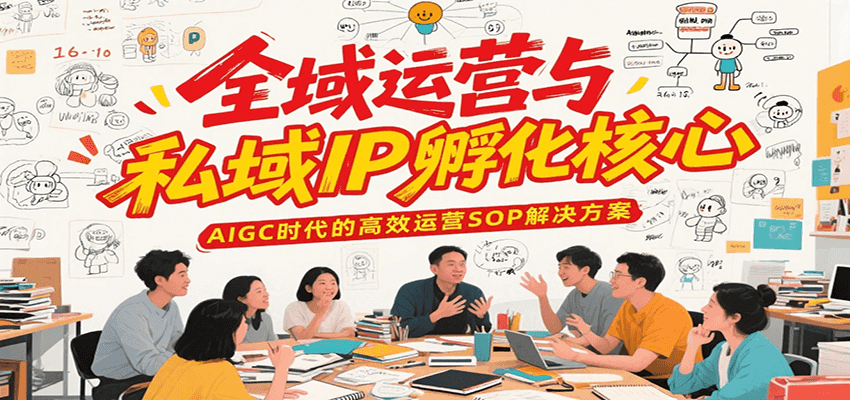 全域运营与私域IP孵化核心，AIGC时代的高效运营SOP解决方案-靠谱项目库