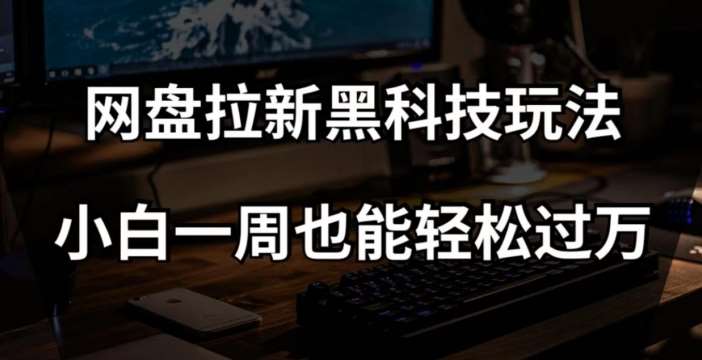 网盘拉新黑科技玩法，小白一周也能轻松过万【全套视频教程+黑科技】【揭秘】-靠谱项目库