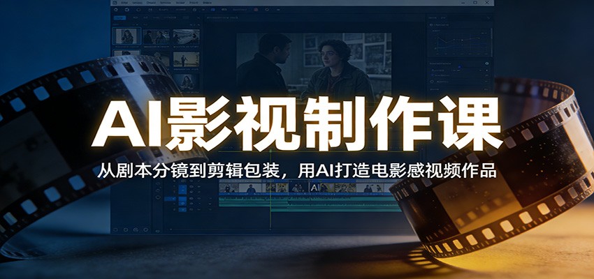 AI影视制作课：从剧本分镜到剪辑包装，用AI打造电影感视频作品-靠谱项目库