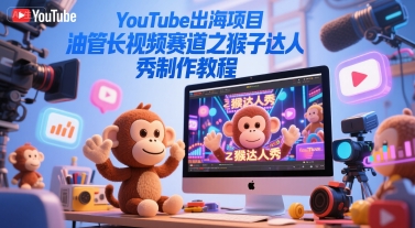YouTube出海项目，油管长视频赛道之猴子达人秀制作教程-靠谱项目库