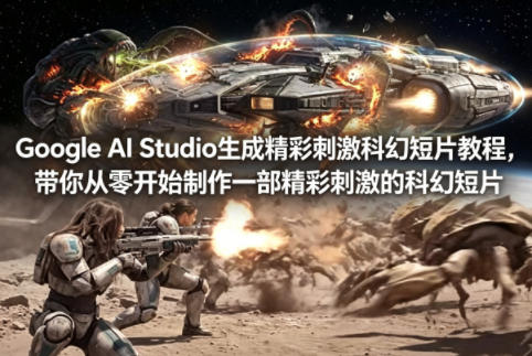 Google AI Studio生成精彩刺激科幻短片教程，带你从零开始制作一部精彩刺激的科幻短片【双语字幕】-靠谱项目库