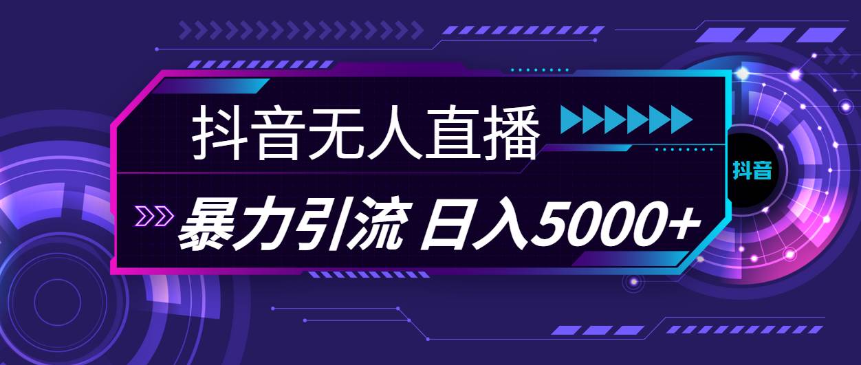 （11709期）抖音无人直播，暴利引流，日入5000+-靠谱项目库
