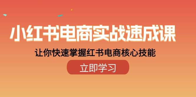 （10384期）小红书电商实战速成课，让你快速掌握红书电商核心技能（28课）-靠谱项目库