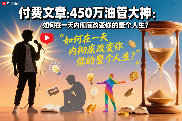 付费文章：450万油管大神：如何在一天内彻底改变你的整个人生？-靠谱项目库