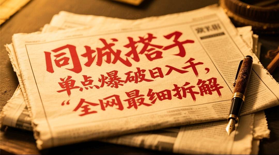 同城搭子群19.9单点爆破日入千，搭子组局月入万，全网最细拆解-靠谱项目库