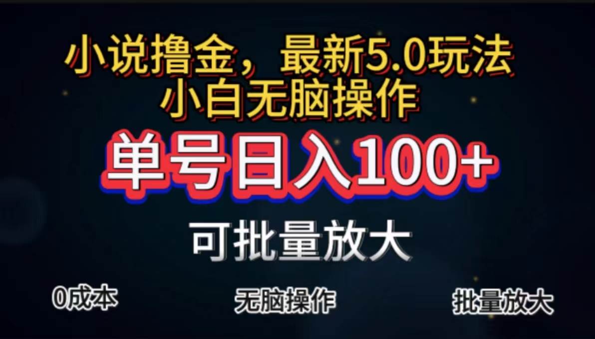 （11651期）全自动小说撸金，单号日入100+小白轻松上手，无脑操作-靠谱项目库