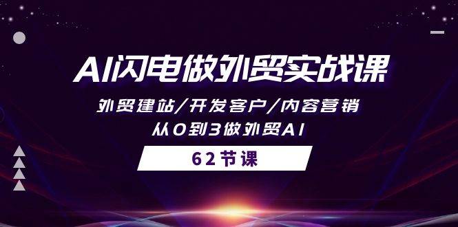（10049期）AI闪电做外贸实战课，外贸建站/开发客户/内容营销/从0到3做外贸AI-62节-靠谱项目库