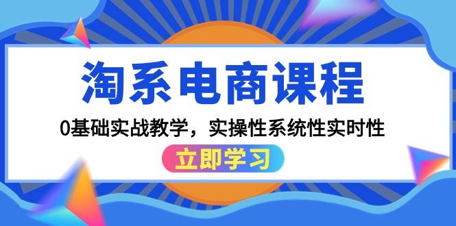 （9704期）淘系电商课程，0基础实战教学，实操性系统性实时性（15节课）-靠谱项目库