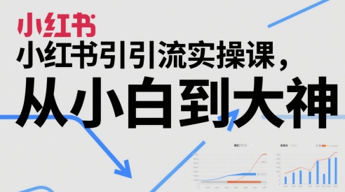 小红书引流实操课，从小白到大神-靠谱项目库