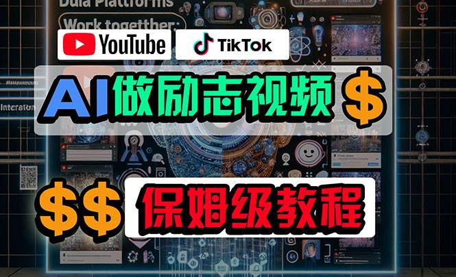 （10520期）利用AI制作励志视频，在YouTube和TikTok赚钱，小白可做（附工具）-靠谱项目库