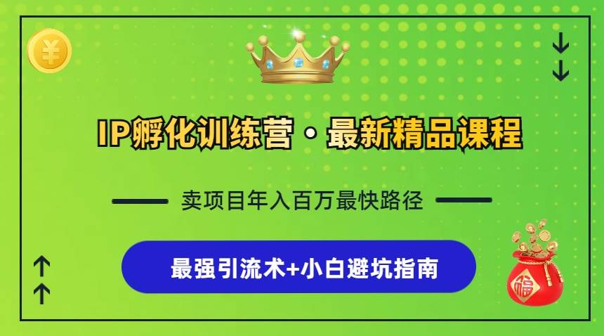 （13055期）IP孵化训练营，知识付费全流程+最强引流术+小白避坑指南-靠谱项目库