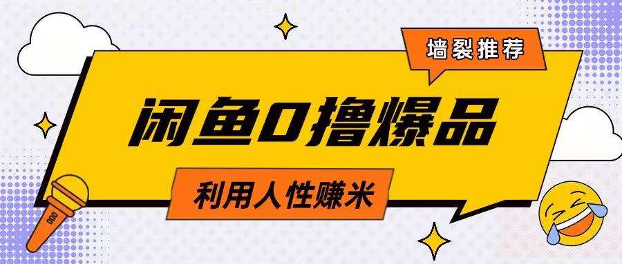 咸鱼0撸玩法利用人性售卖商品达到日挣2张的效果-靠谱项目库