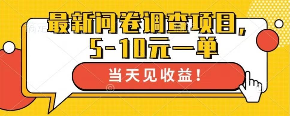 （13167期）最新问卷调查项目，单日零撸100＋-靠谱项目库