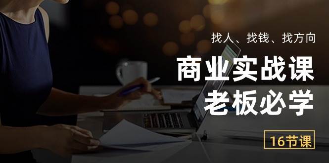 商业实战课【老板必学】：找人、找钱、找方向（16节课）-靠谱项目库