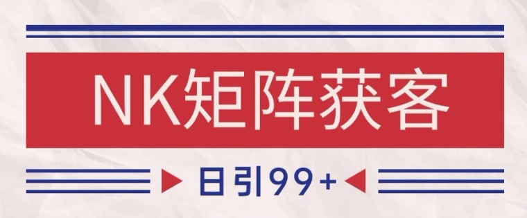 小红书某音NK赛道引流获客 自热矩阵日引200+【揭秘】-靠谱项目库