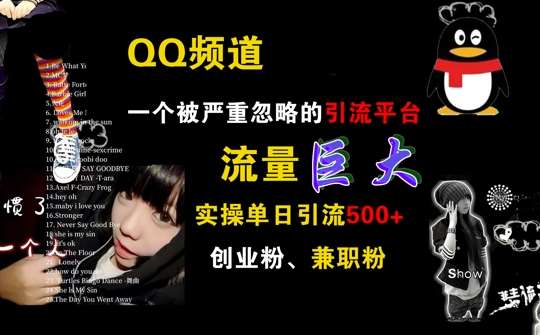 QQ频道，一个被严重忽略的引流平台，流量巨大 实操单日引流500+创业粉兼职粉【揭秘】-靠谱项目库