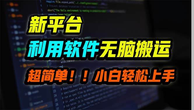 新平台用软件无脑搬运，月赚10000+，小白也能轻松上手-靠谱项目库