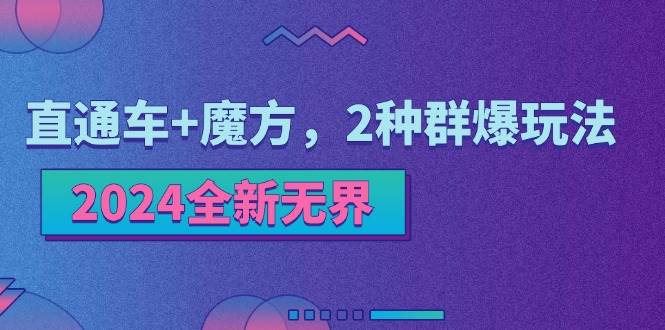 （11479期）2024全新无界：直通车+魔方，2种群爆玩法-靠谱项目库