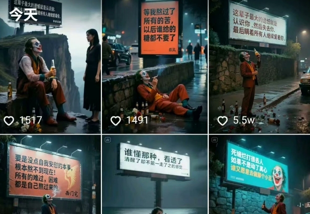 图片[2]-一条视频竟然15W赞！用AI制作小丑自嘲扎心文案视频，当下非常火爆的短视频流量神器-靠谱项目库