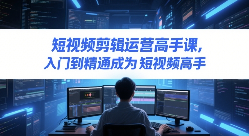 短视频剪辑运营高手课，入门到精通成为短视频高手-靠谱项目库