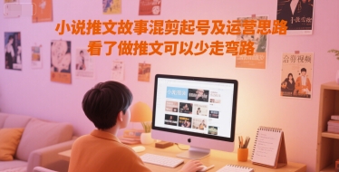 小说推文故事混剪起号及运营思路，看了做推文可以少走弯路-靠谱项目库