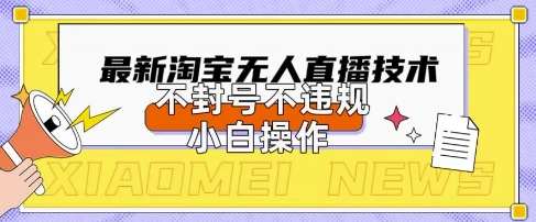 2025年淘宝无人直播带货10.0.全新技术，不违规，不封号，纯小白操作，日入数张【揭秘】-靠谱项目库