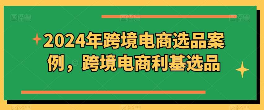 2024年跨境电商选品案例，跨境电商利基选品（更新）-靠谱项目库