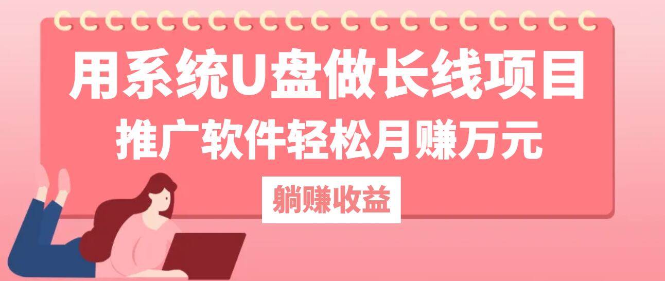 用系统U盘做长线项目，推广软件轻松月赚万元-靠谱项目库