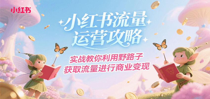 小红书流量运营攻略，实战教你利用野路子获取流量进行商业变现-靠谱项目库