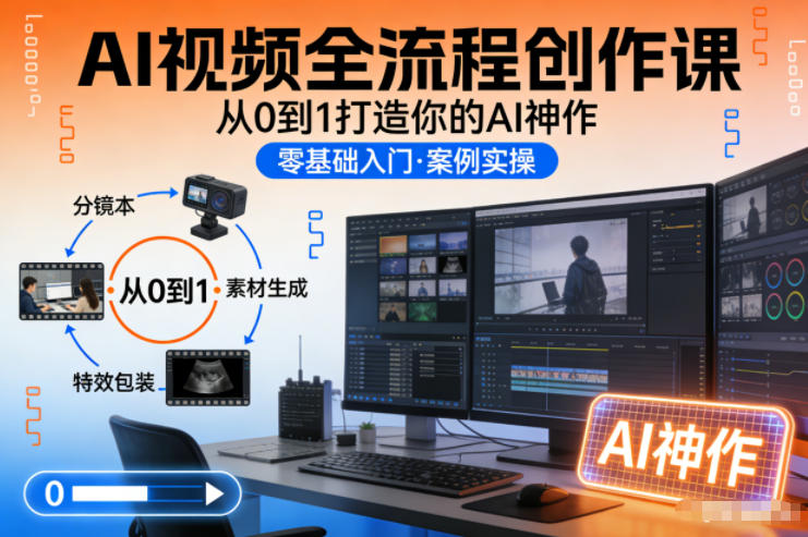 AI视频全流程创作课，从0到1打造你的AI神作-靠谱项目库