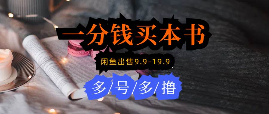 每天花1分钱买一本书，闲鱼出售9.9-19.9不等，多账号多撸 新手小白均可操作-靠谱项目库