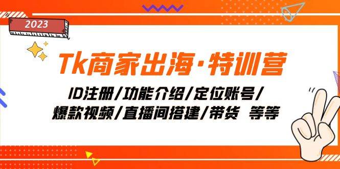 （7974期）Tk商家出海·特训营：ID注册/功能介绍/定位账号/爆款视频/直播间搭建/带货.-靠谱项目库