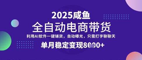 全网首发【闲鱼全自动电商带货】三年磨一剑，一朝露锋芒，单月稳定变现8k+【揭秘】-靠谱项目库