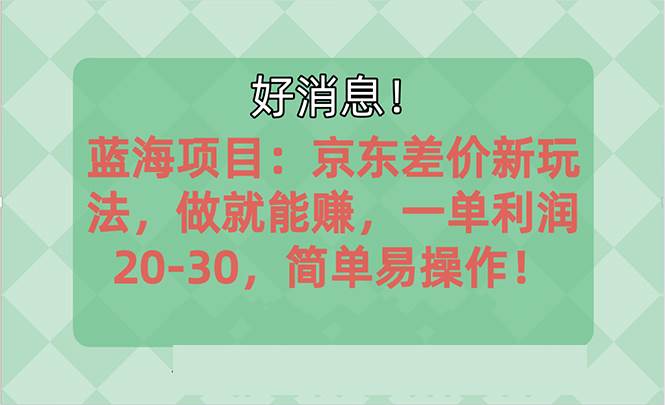 越早知道越能赚到钱的蓝海项目：京东大平台操作，一单利润20-30，简单…-靠谱项目库