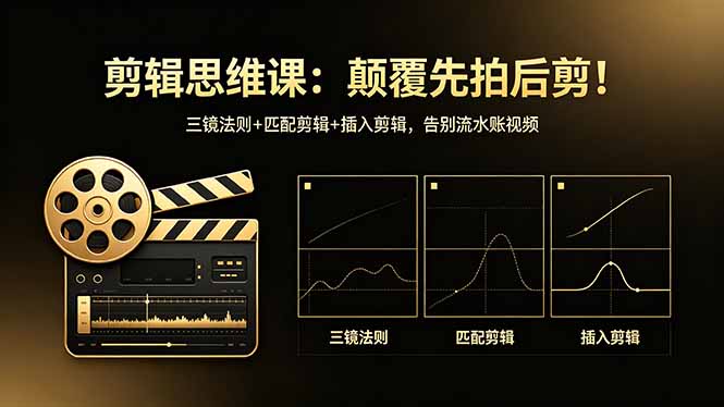 （18285期）剪辑思维课：颠覆先拍后剪！三镜法则+匹配剪辑+插入剪辑，告别流水账视频-靠谱项目库