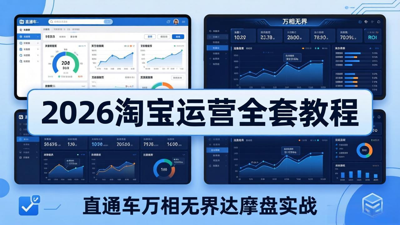 （18308期）2026淘宝运营全套教程(更新5月3日)，直通车万相无界达摩盘实战，从基础到进阶提升流量转化-靠谱项目库