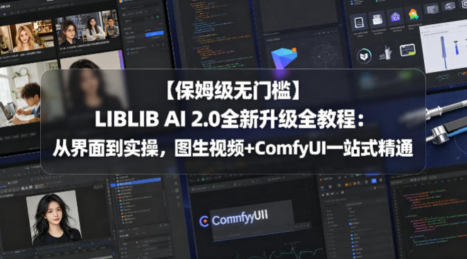 【保姆级无门槛】LIBLIB AI 2.0全新升级全教程：从界面到实操，图生视频+ComfyUI一站式精通-靠谱项目库