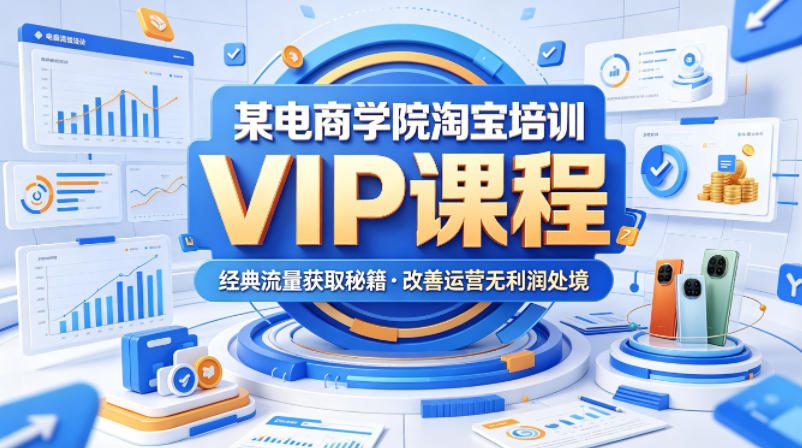 某电商学院淘宝培训VIP课程，各种经典有用的流量获取秘籍，改善运营产品没利润的处境（2026年5月）-靠谱项目库